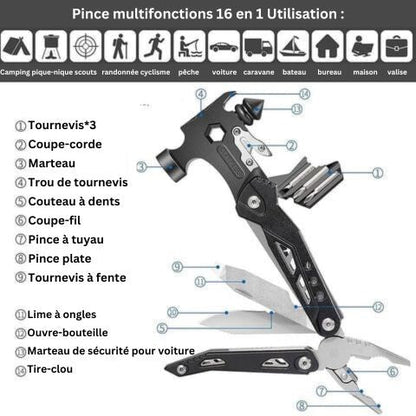 Marteau à Griffes Multifonction 14 en 1 -🔥 40% Reduction 🔥  (offre limitée ! 5 en stock ⚠️)